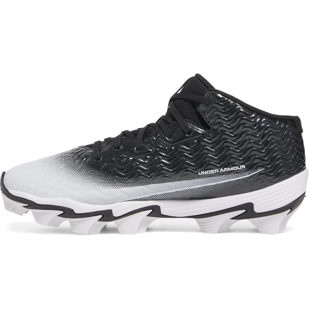 Under Armour Spotlight Hammer Men's Wide Football Cleats - Black/White, 8 4E